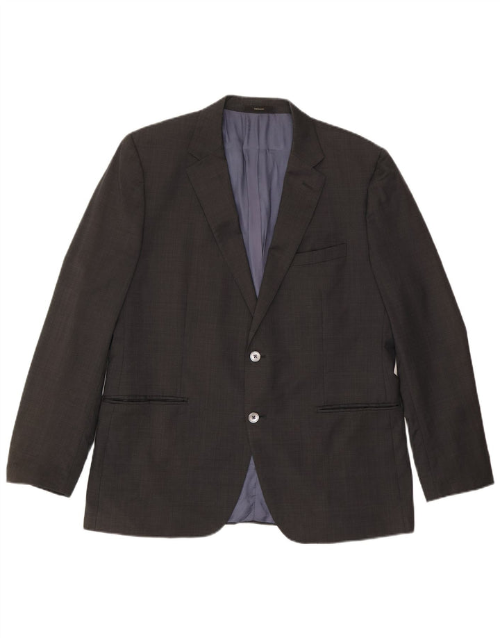 Мужской пиджак Massimo Dutti на 2 пуговицах, США 46 XL, серый ацетат, классический