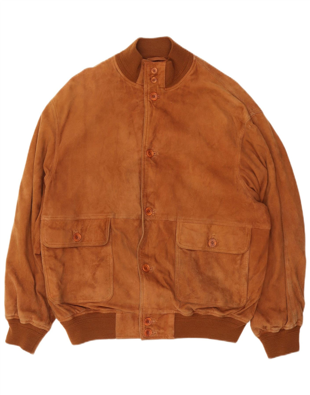 L.LAMBERTAZZI Мужской замшевый бомбер IT 50, большая коричневая кожа