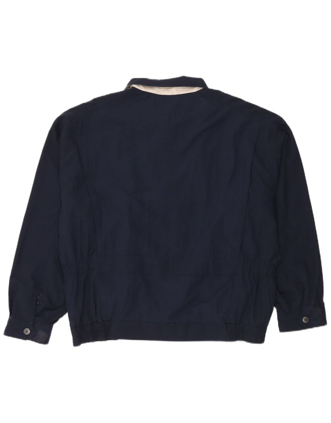 Винтажная мужская куртка-бомбер UK 42 XL, темно-синий полиэстер