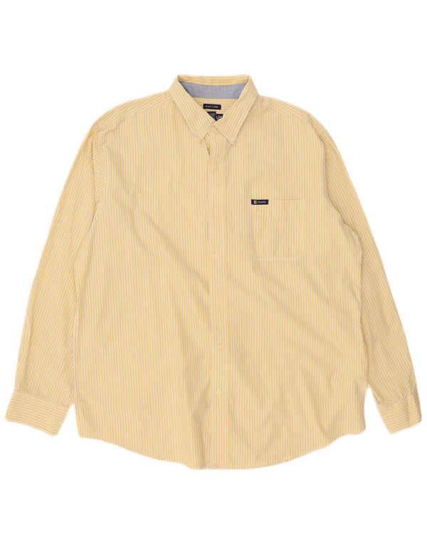 Мужская рубашка Chaps Easy Care XL, желтая в тонкую полоску, хлопок