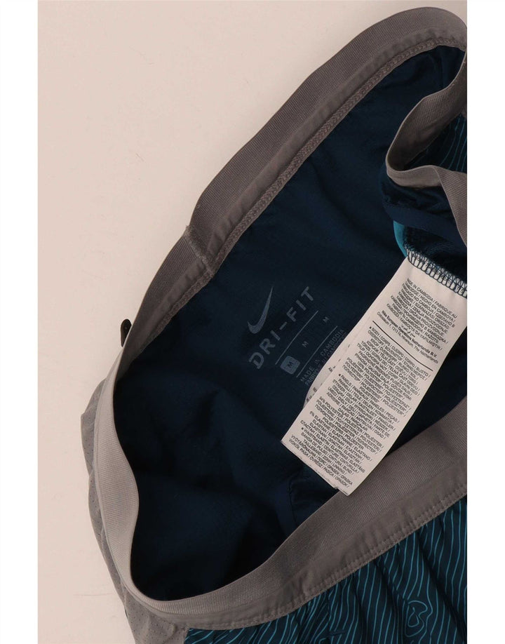 Женские спортивные шорты Nike Dri Fit UK 14, средний синий, полиэстер с цветными блоками