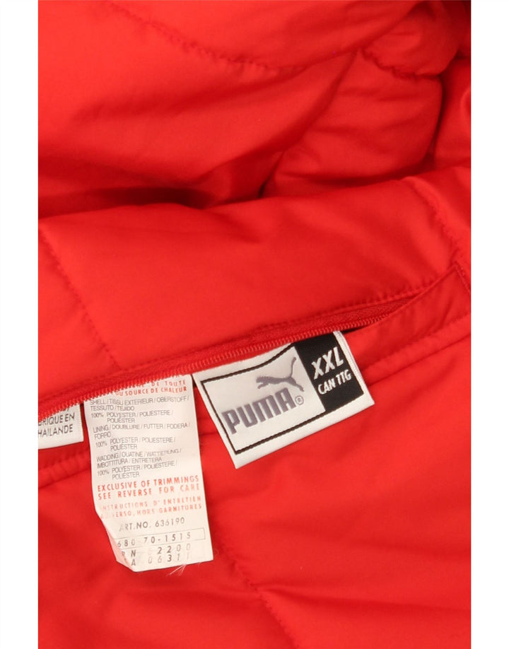 Мужская двусторонняя стеганая куртка Puma UK 44 2XL Темно-синяя с цветными блоками