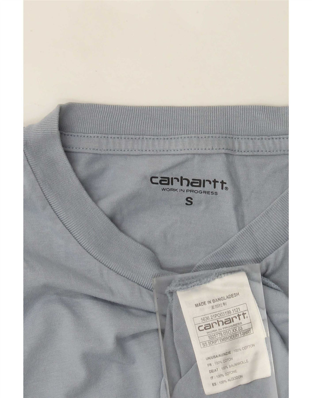 Мужская футболка Carhartt, маленький синий хлопок
