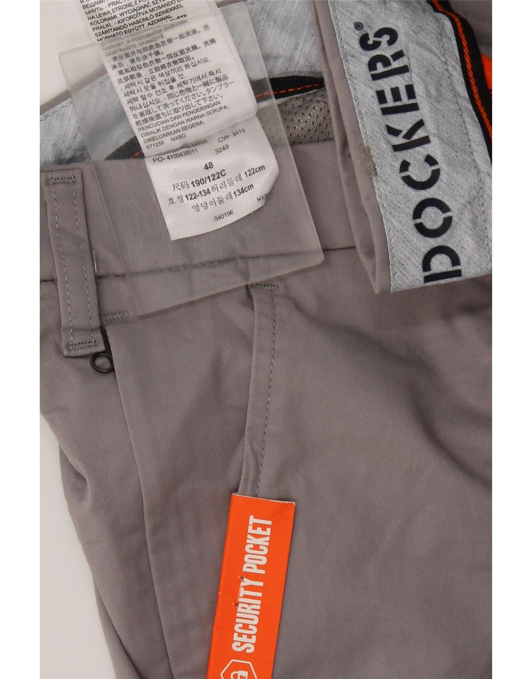 Мужские шорты-чиносы DOCKERS W48 4XL Серые, хлопок