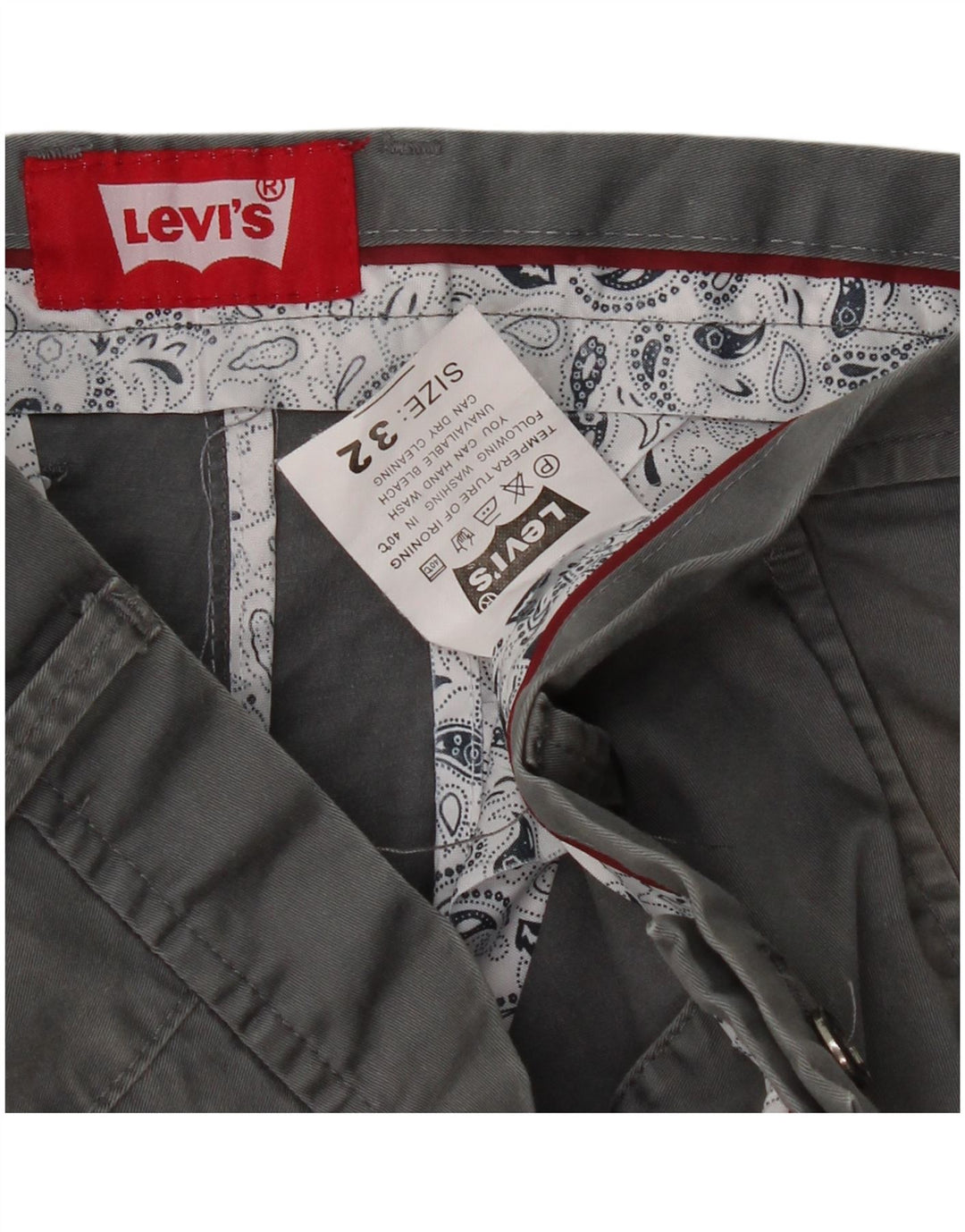 Мужские брюки-чиносы Levi's W32 L30 серые