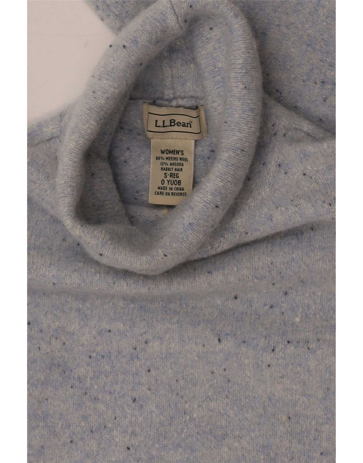 Женский джемпер с высоким воротником L.L.Bean UK 8, маленький серый в крапинку