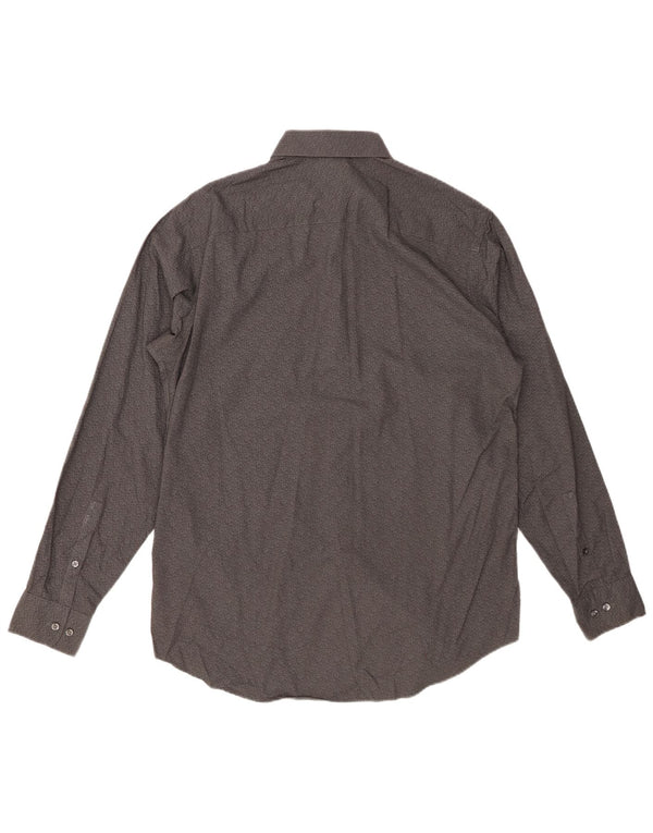 Мужская рубашка стандартного кроя CALVIN KLEIN, размер 15 1/2, средний серый с цветочным принтом