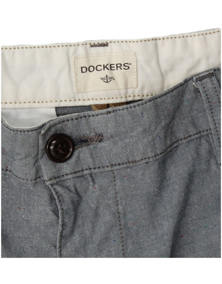 Мужские шорты чинос Dockers W32, хлопок среднего серого цвета