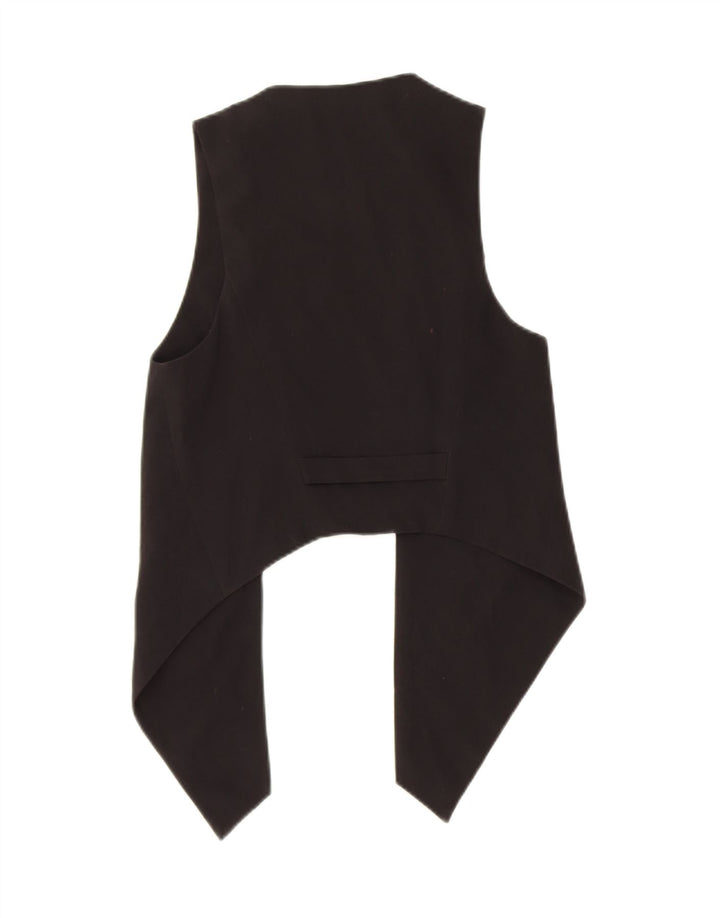 GUESS BY MARCIANO Womens Asymmetric OPEN Waistcoat IT 40 Small Black Vintage Guess By Marciano and Second-Hand Guess By Marciano from Messina Hembry 