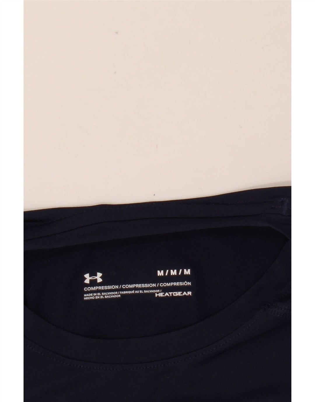 UNDER ARMOR Мужская футболка Heat Gear Верх среднего размера Темно-синий Синтетика