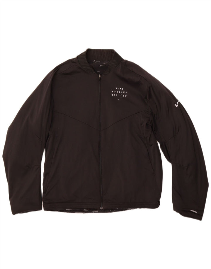 Мужской двусторонний спортивный костюм NIKE Therma-Fit, средний черный в полоску