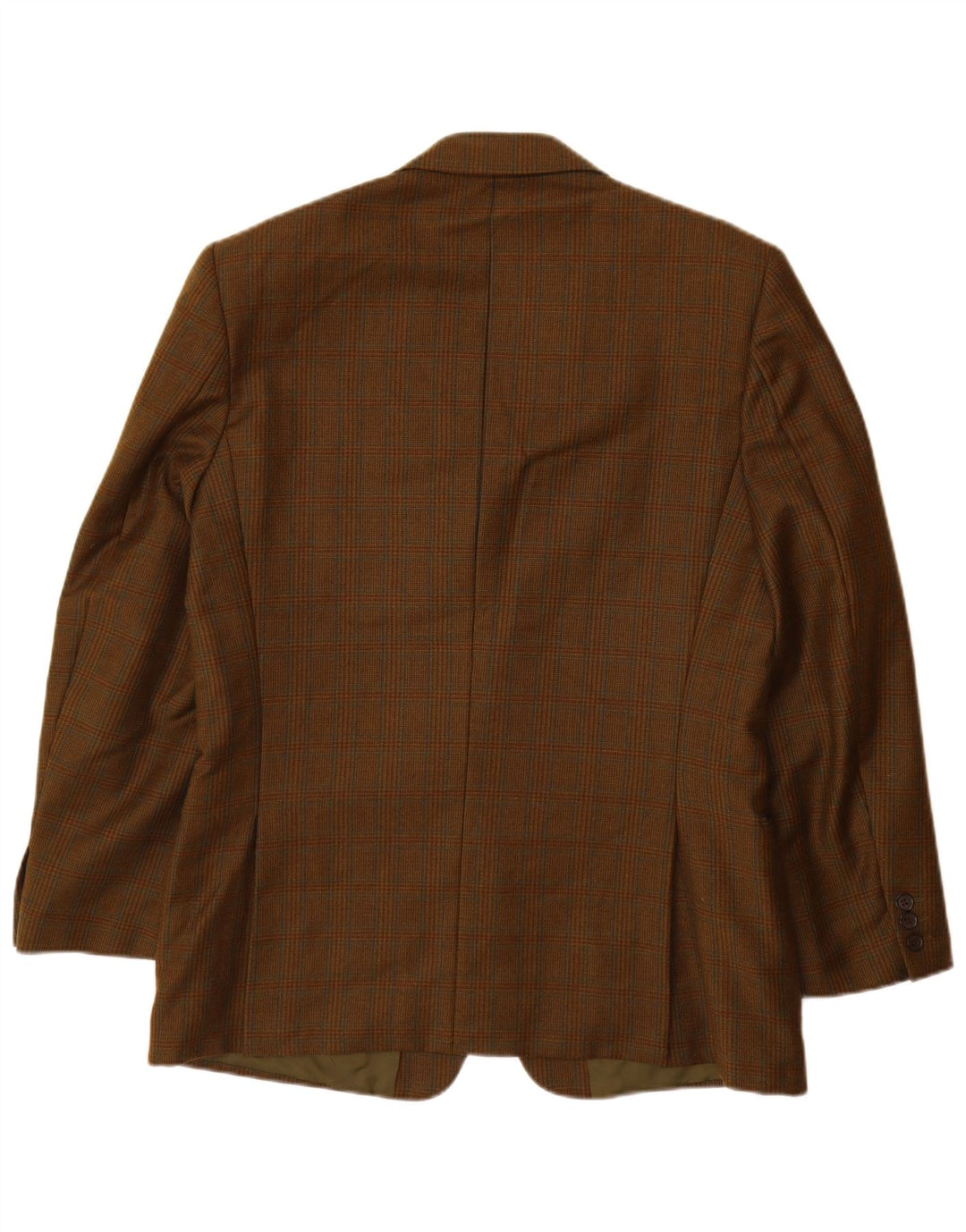 ВИНТАЖНЫЙ мужской пиджак на 2 пуговицах, Великобритания 38, средний коричневый с узором «гусиные лапки»