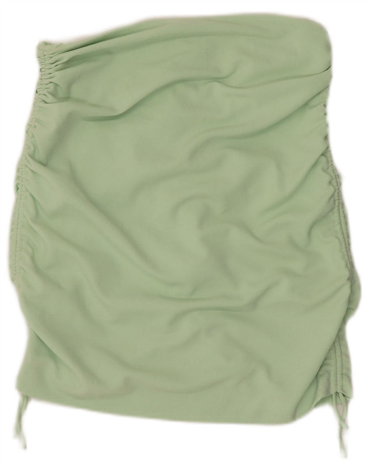 Женская прямая юбка Zara, большая W30, зеленая