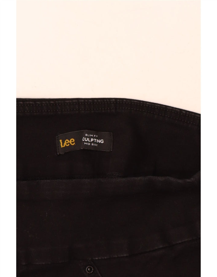 Женские облегающие шорты-бермуды Lee, размер США 10, большой размер W30, черный хлопок