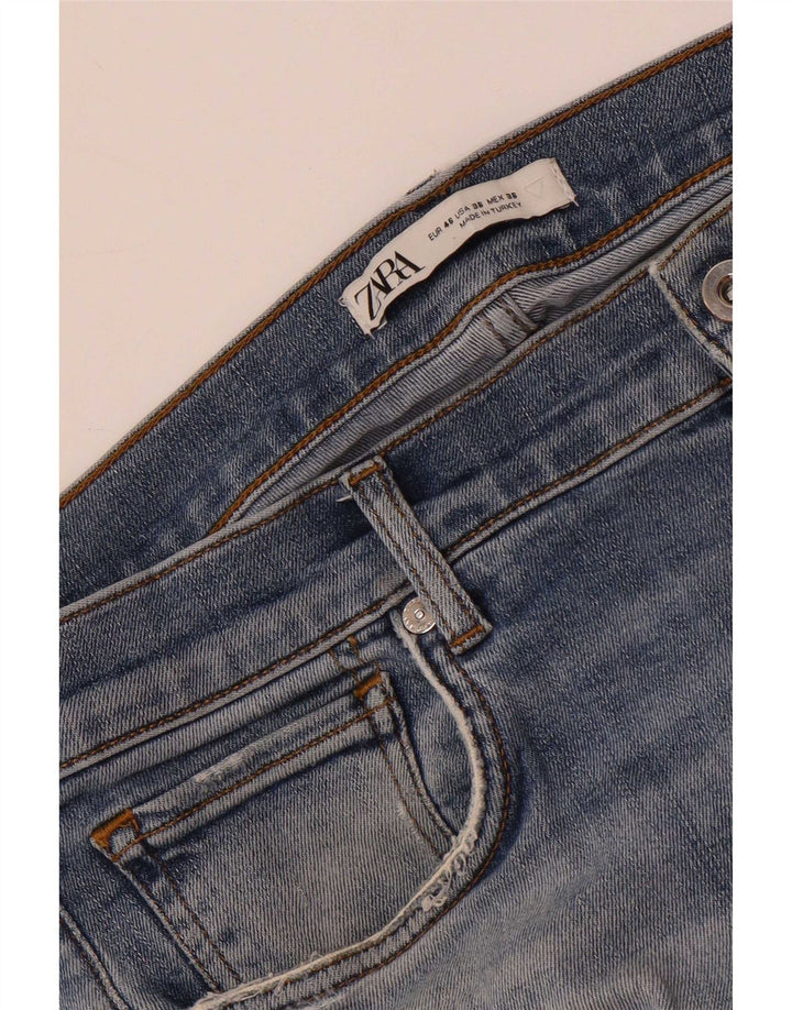 Мужские потертые узкие джинсы Zara EU 46 XL W36 L33 синие