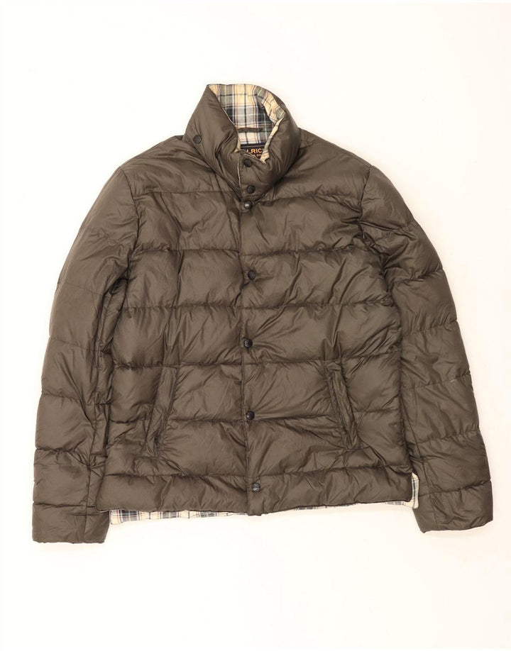 Мужская стеганая куртка Woolrich UK 40, большая, цвета хаки, нейлон, классическая