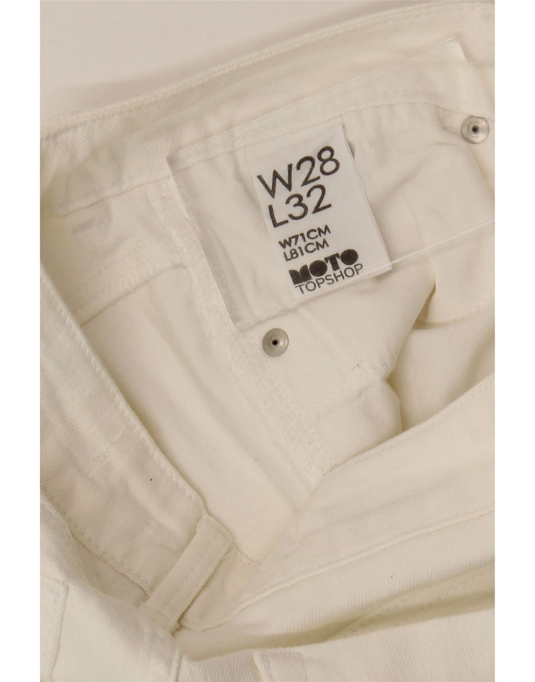 TOPSHOP Женские узкие джинсы W28 L32 Белый хлопок