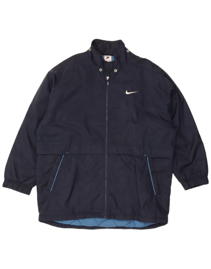 Мужская ветровка с рисунком Nike UK 42/44, большой темно-синий нейлон