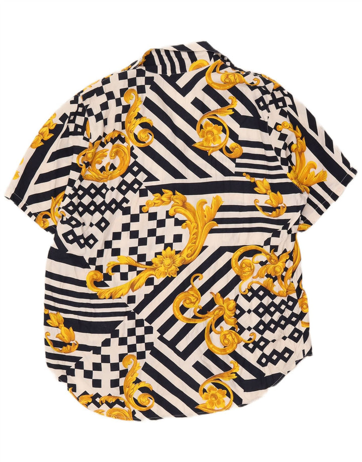 Необычная женская блузка-рубашка с абстрактным узором, UK 20, 2XL, разноцветная