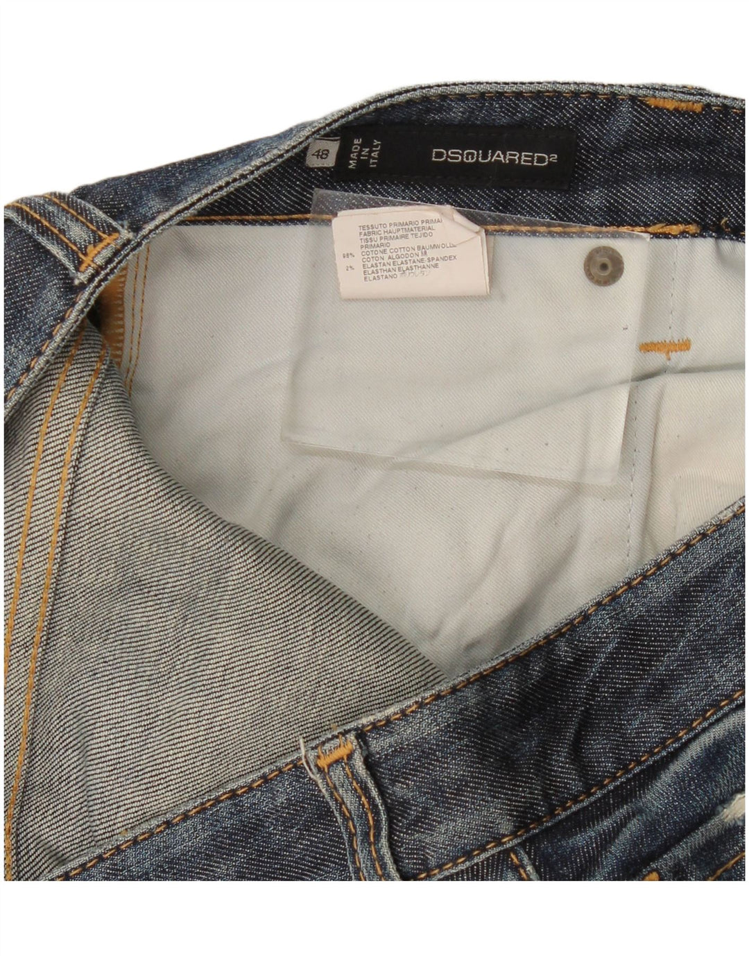 Женские узкие джинсы Dsquared2 IT 48 XL W36 L32 Темно-синие, хлопок