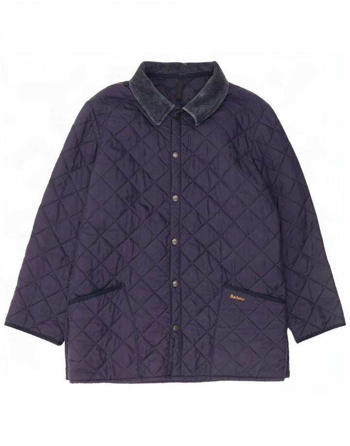 Мужская стеганая куртка Barbour LIDDESDALE UK 40, большая темно-синяя нейлоновая