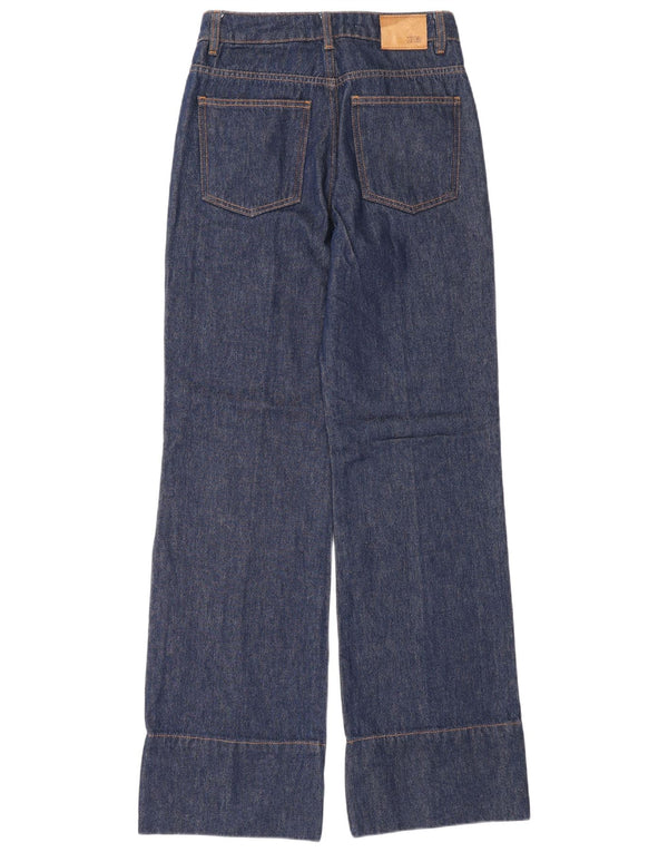 Женские широкие джинсы с завышенной талией Zara EU 34 2XS W24 L32 Темно-синие
