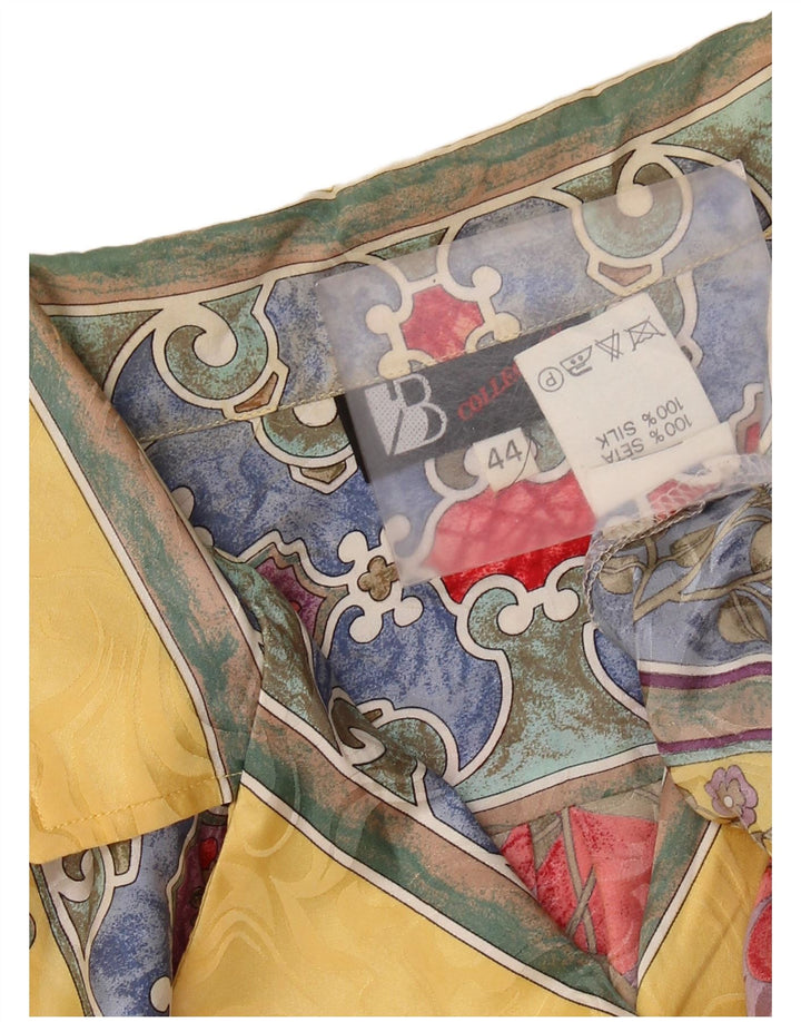 ВИНТАЖНАЯ Женская Блузка-Рубашка EU 44 XL Разноцветный Шелк Пейсли