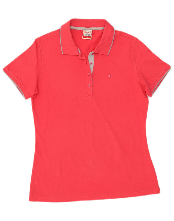 CHAMPION Womens Heritage Fit Polo Shirt UK 18 XL Pink