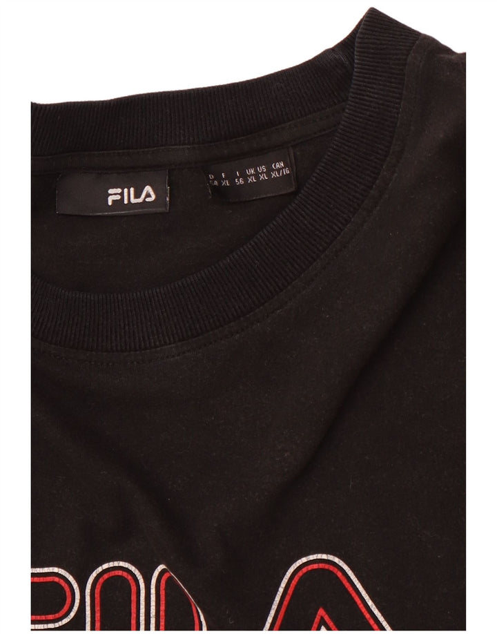 Мужская футболка с рисунком FILA Top XL, черная