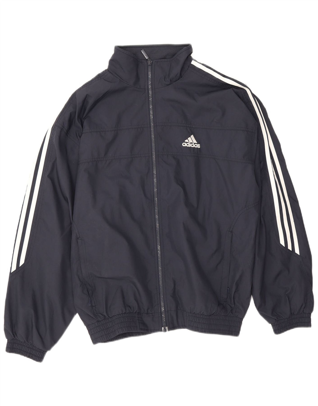 Мужская спортивная куртка Adidas UK 38/40, средний темно-синий полиэстер