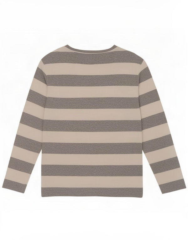 Женский топ Tommy Hilfiger с длинным рукавом UK 20 2XL, хлопок в серую полоску