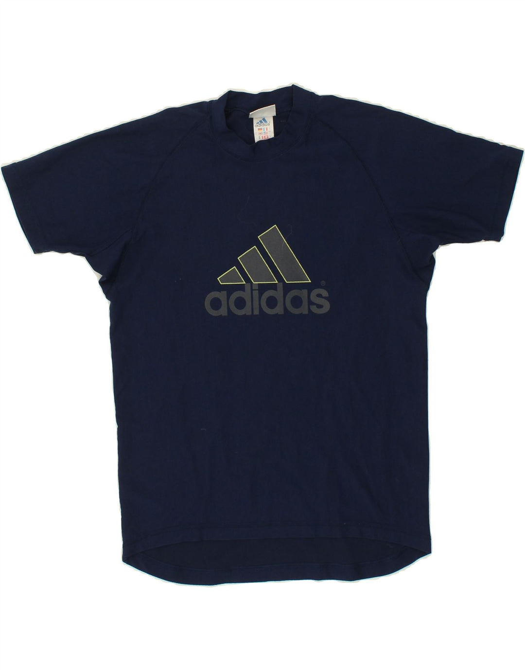 ADIDAS Mens Graphic T-Shirt Top Small Navy Blue Polyester Vintage Adidas and Second-Hand Adidas from Messina Hembry 