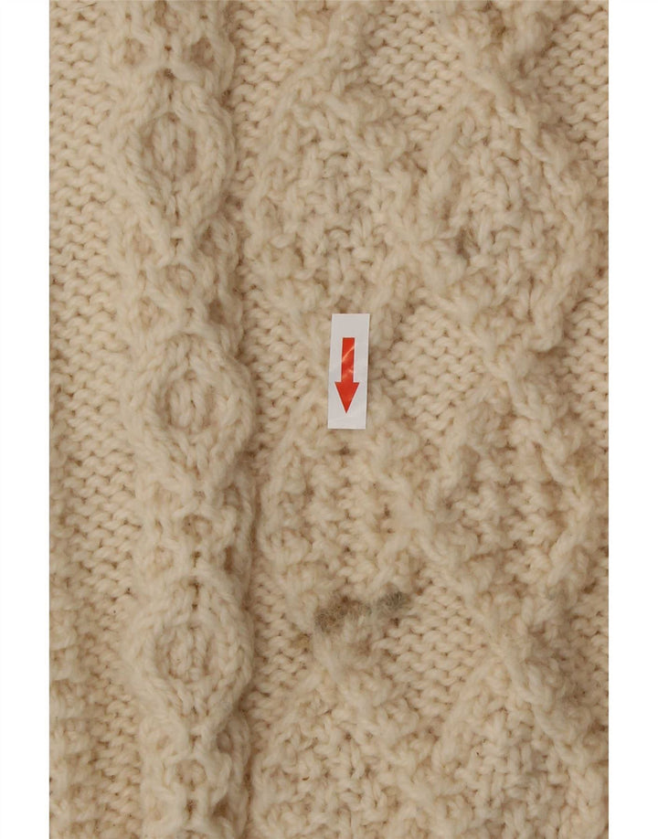 Винтажный мужской свитер с круглым вырезом 2XL Off White