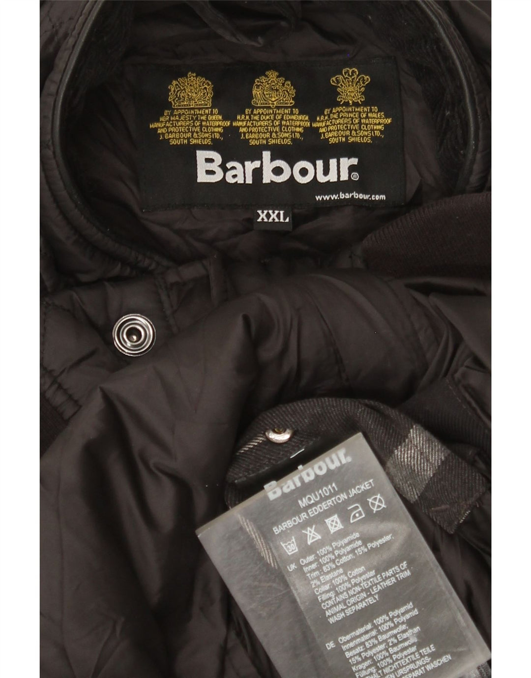 Мужская стеганая куртка Barbour UK 44 2XL черная из полиамида