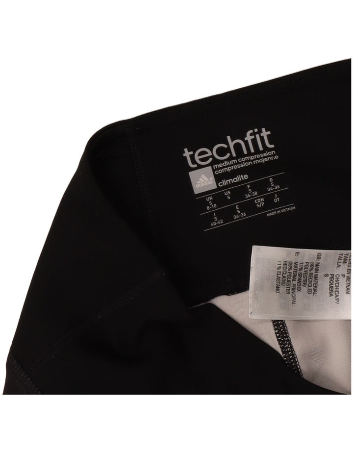 Женские леггинсы Adidas Climalite с абстрактным узором, Великобритания, 8/10, маленькие, черные