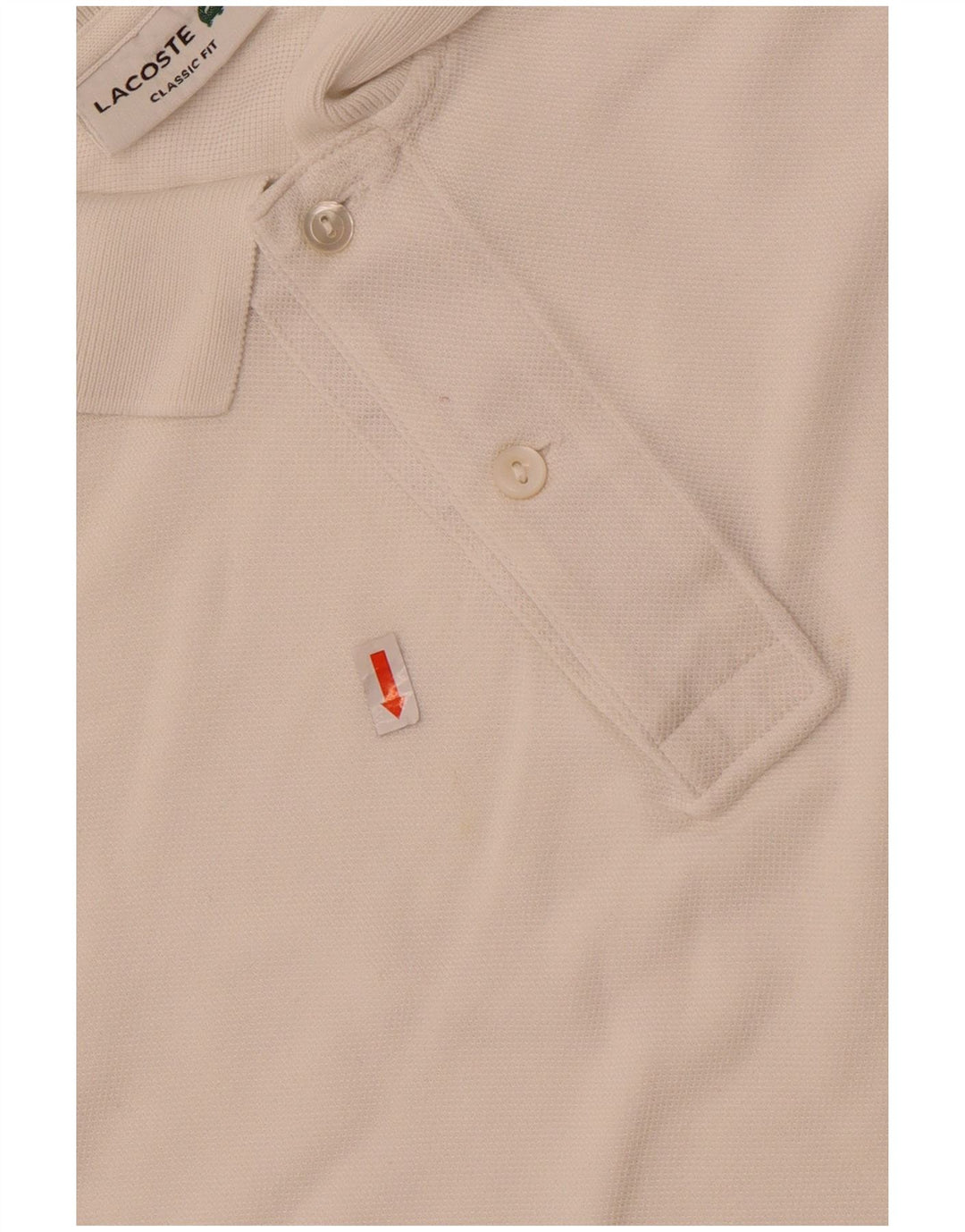 Мужская рубашка-поло классического кроя Lacoste, размер 5, большая белая