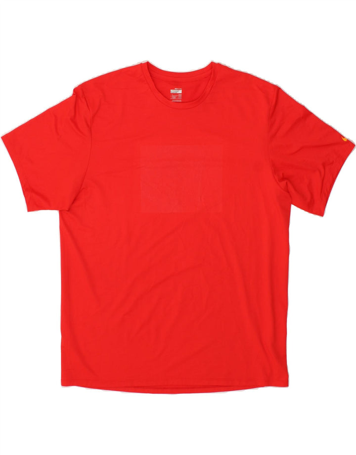 NIKE Mens Graphic T-Shirt Top UK 42/44 Large Red Polyamide Vintage Nike and Second-Hand Nike from Messina Hembry 