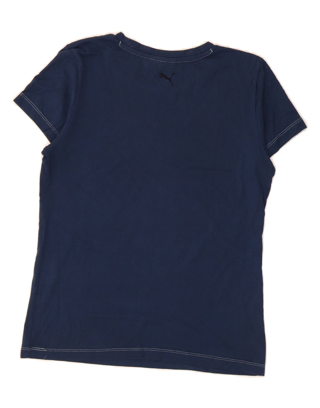 PUMA Womens Graphic T-Shirt Top UK 12 Medium Navy Blue Vintage Puma and Second-Hand Puma from Messina Hembry 