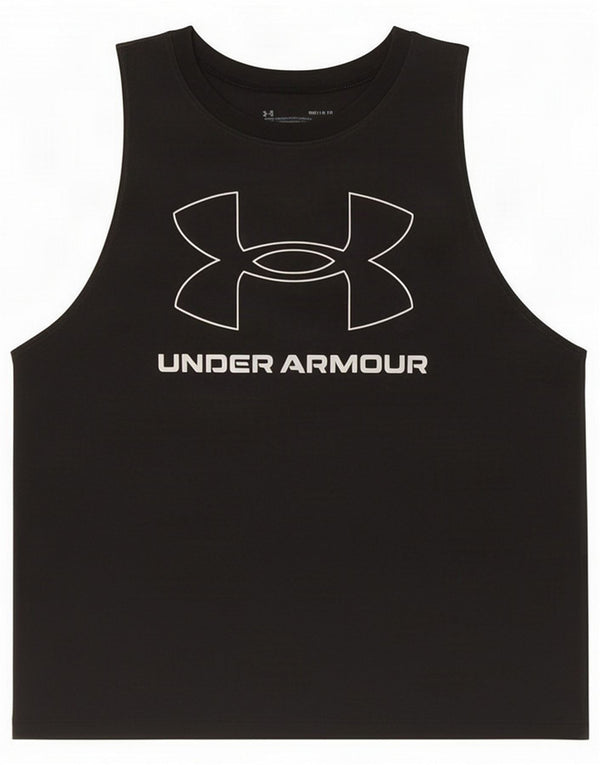 Under Armour Mens Heat Gear Graphic Vest Top Medium Black