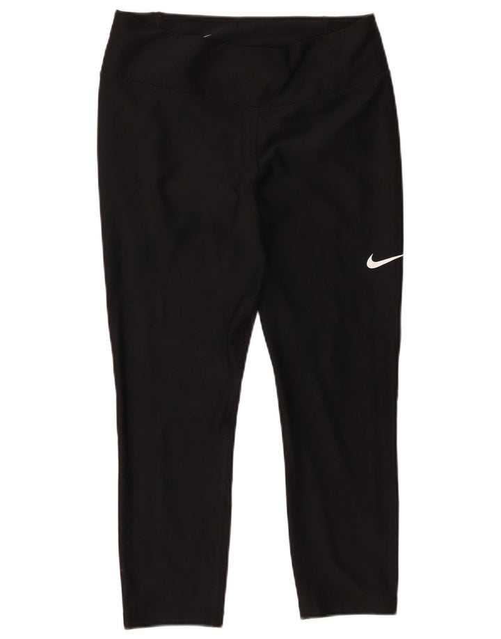 Женские леггинсы-капри NIKE Dri Fit UK 12, средний черный полиэстер