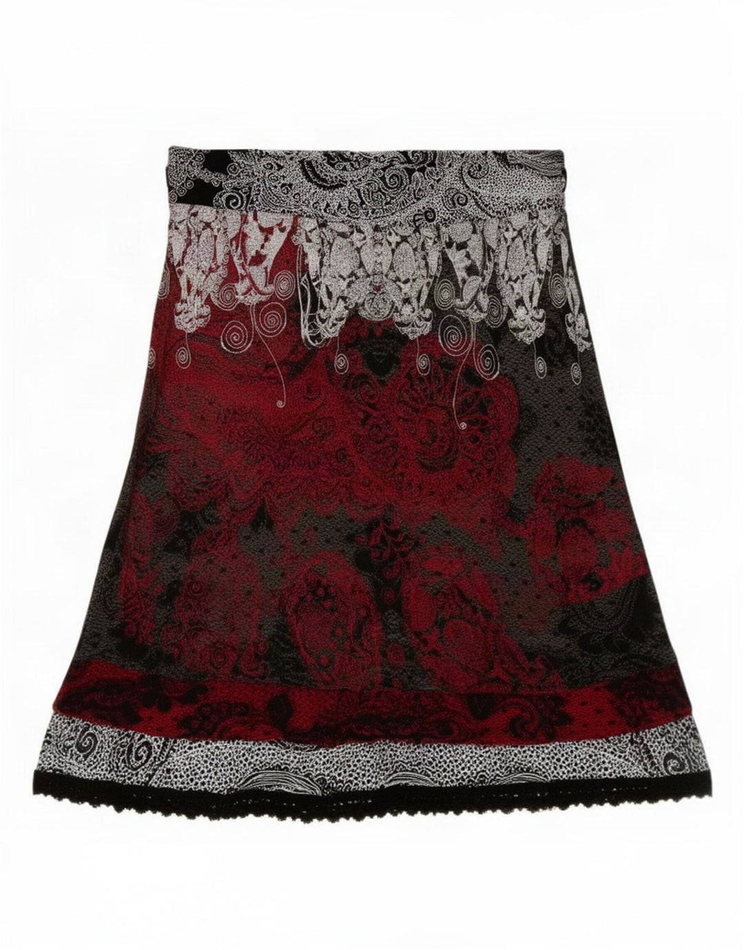 Женская юбка-трапеция Desigual Medium W28 Разноцветная с пейсли