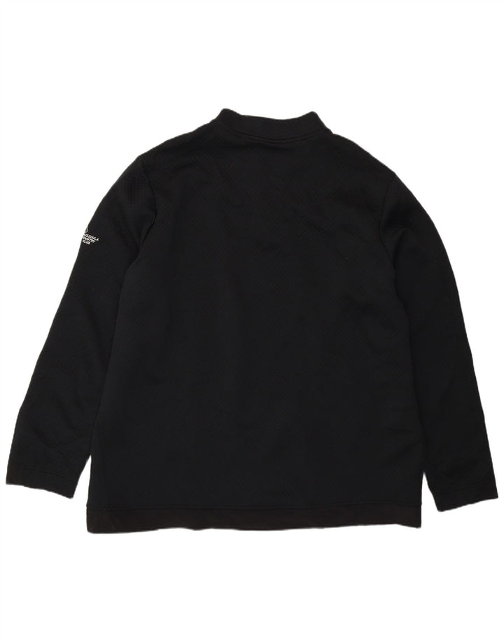 Мужской свитер Adidas с воротником на молнии 2XL, черный полиэстер
