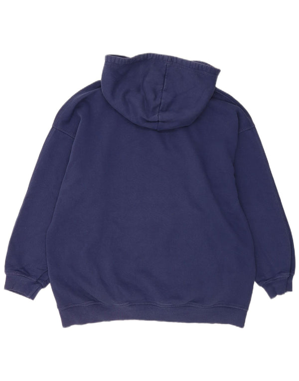 Женский джемпер с капюшоном оверсайз Zara UK 10, маленький темно-синий, хлопок