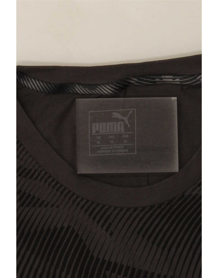 Мужская футболка Puma Top XL Серая с геометрическим рисунком
