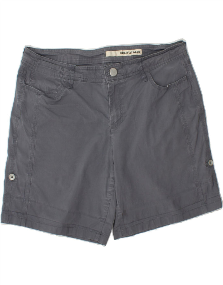 DKNY Womens Casual Shorts US 12 Large W32  Grey Cotton Vintage Dkny and Second-Hand Dkny from Messina Hembry 