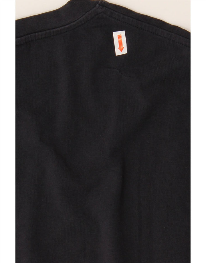 TRUSSARDI JEANS Мужская футболка из хлопка среднего размера, черная