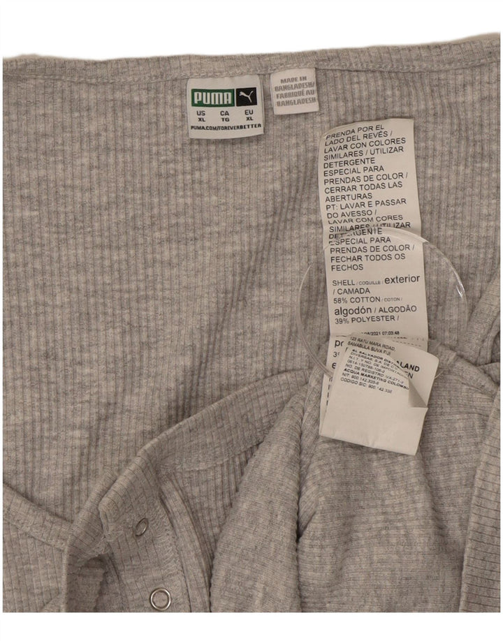 Женский укороченный топ с длинными рукавами Puma UK 18 XL Серый