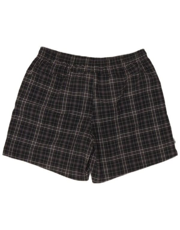 Мужские шорты для плавания ADIDAS, большие черные полиэстер в клетку