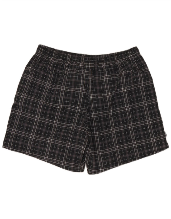 Мужские шорты для плавания ADIDAS, большие черные полиэстер в клетку