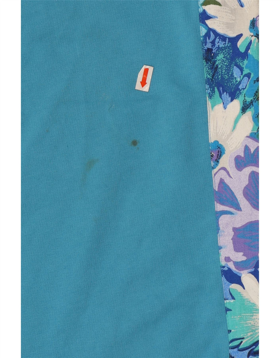 ВИНТАЖНЫЙ женский спортивный костюм UK 14/16, большой синий цветочный полиэстер